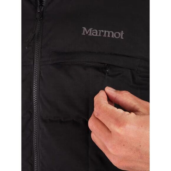 New MARMOT MEN'S BURDELL INSULTED 600 DOWN JACKET WATER RESISTANT BLACK Sz XL - Picture 4 of 7